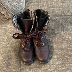 Dr. Martens Women's Burgundy and Red Boots Size 10